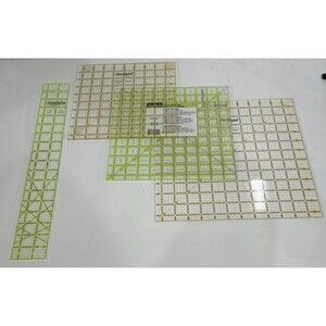 Omnigrid Omnigrip Lot of 4 Acrylic Quilting Measure Template Ruler Squares